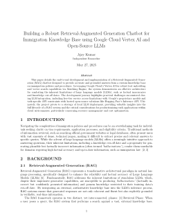 Building a Robust Retrieval-Augmented Generation Chatbot for Immigration Knowledge Base using Google Cloud Vertex AI and Open-Source LLMs
