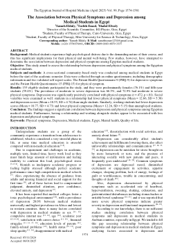 The Association between Physical Symptoms and Depression among Medical Students in Egypt