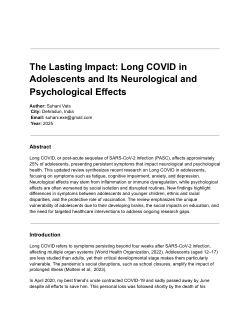 The Lasting Impact_ Long COVID in Adolescents and Its Neurological and Psychological Effects