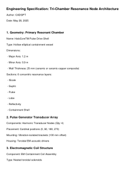 <b>Tri-Chamber Resonant Propulsion System using HaloCore™ and SparkGel-Driven Harmonic Control</b>