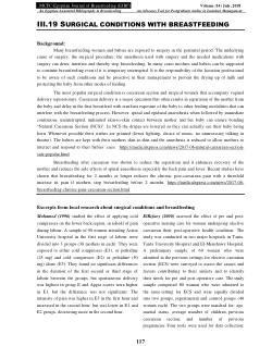 Surgical Conditions with Breastfeeding