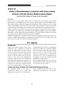 Status of Breastfeeding in Countries with Cross-cutting Cultures with the Eastern Mediterranean Region