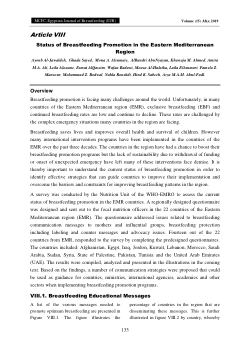Status of Breastfeeding Promotion in the Eastern Mediterranean Region