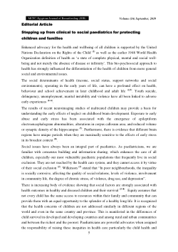 Stepping up from clinical to social paediatrics for protecting children and families