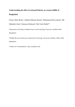 Supplemental online material of "Understanding the effect of artisanal fisheries on coastal wildlife of Bangladesh"
