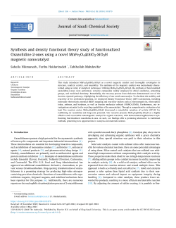 Synthesis and density functional theory study of functionalized Oxazolidine-2-ones using a novel MnFe2O4@ SiO2-SiO3H magnetic nanocatalyst