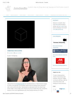 Emboxed Discourse (on Acadeafic)