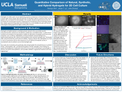 Quantitative Comparison of Natural, Synthetic, and Hybrid Hydrogels for 2D Cell Culture