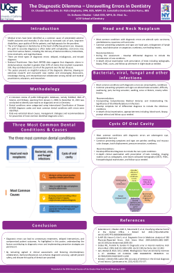 The Diagnostic Dilemma – Unravelling Errors in Dentistry