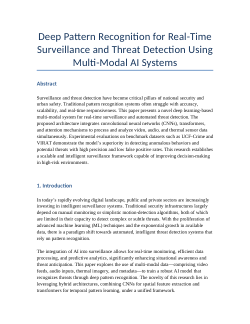 Deep Pattern Recognition for Real-Time Surveillance and Threat Detection Using Multi-Modal AI Systems