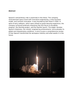 <b>SpaceX: An Engineering Odyssey of Failures, Successes, and Transformative Launches</b>