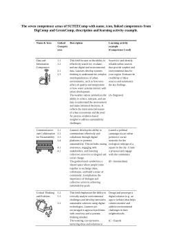 SUTEEComp - Table with Competence Descriptions
