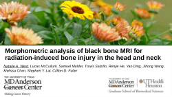 ISMRM MR in RT Presentation - Morphometric analysis of black bone MRI for radiation-induced bone injury in the head and neck