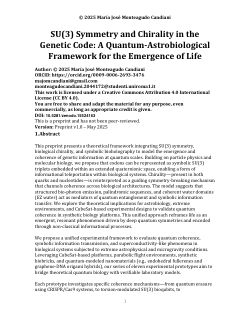 SU(3) Symmetry and Chirality in the Genetic Code: A Quantum-Astrobiological Framework for the Emergence of Life