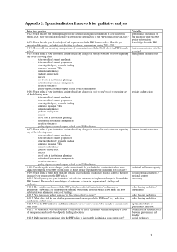 Appendix 2 for the manuscript. Suprun, K. (forthcoming). Implementation of the performance-based funding policy in Ukrainian higher education: impact on institutional behaviour?