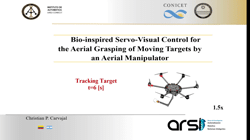 Servo-Visual Control for the Aerial Grasping of Moving Targets by an<b>Aerial Manipulator</b>Exp2