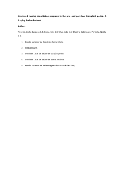 Structured nursing consultation programs in the pre- and post-liver transplant period: A Scoping Review Protocol