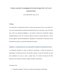 Evaluar con justicia, en nivel incial.