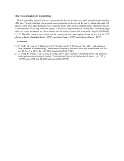 Chip removal regimes in micromilling