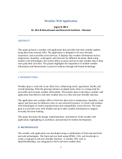 Weather Web Application