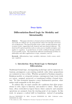 Differentiation-Based Logic for Modality and Intensionality