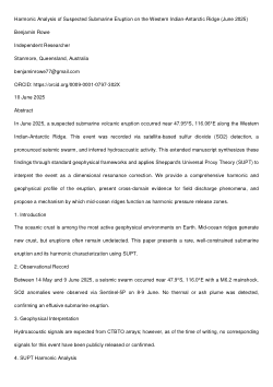 Harmonic Analysis of Suspected Submarine Eruption on the Western Indian-Antarctic Ridge (June 2025)