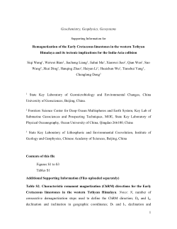 <b>Remagnetization of the Early Cretaceous limestones in the western Tethyan Himalaya and its tectonic implications for the India-Asia collision</b>