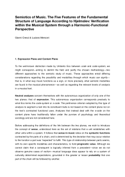 Semiotics of Music. The Five Features of the Fundamental Structure of Language According to Hjelmslev.pdf