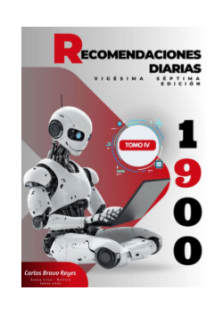 Recomendaciones diarias Tomo IV. Edición 27 Recomendación de la 1500 a la 1900
