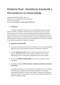RELATÓRIO FINAL