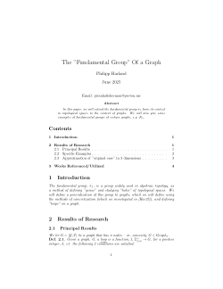 The Fundamental Group of a Graph