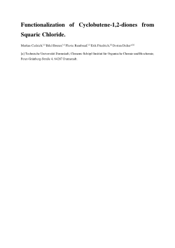 Functionalization of Cyclobutene-1,2-diones from Squaric Chloride
