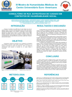 Consultório de Rua: Estratégias de Cuidado em Contextos de Vulnerabilidade Social