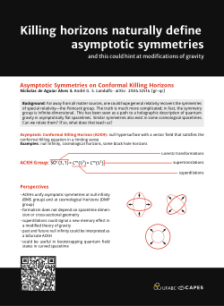 Killing horizons naturally define asymptotic symmetries and this could hint at modifications of gravity