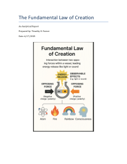 The Fundamental Law of Creation: An Analytical Report