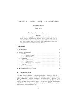 Towards a General Theory of Concretization