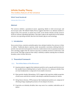 Infinite Duality Theory: The Endless Nature of the Universe