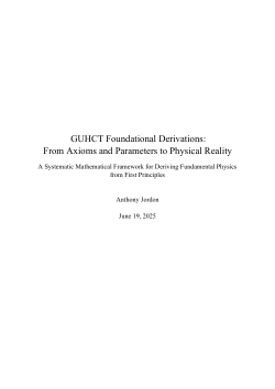 <b>(Treatise-2) </b><b>The Computational Architecture of Reality: From Discrete Computation to Continuous Physics — Deriving Quantum Mechanics, Molecular Chemistry, Particle Physics, and Testable Lorentz Violations — A First-Principles Derivation of Fundamental Physics from GUHCT Axioms</b>