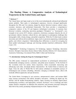 A Comparative Analysis of Technological Trajectories in the United States and Japan