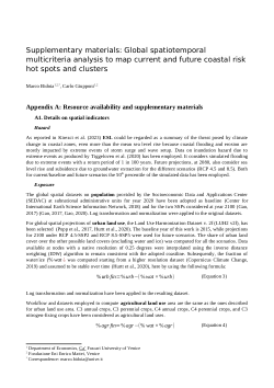 Supplementary materials: Global spatiotemporal multi-criteria analysis of coastal risk current and future hot spots and clusters