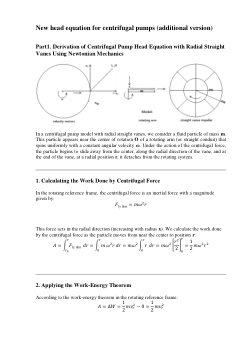·<b>New head equation for centrifugal pumps (additional version)</b> \<i>The Century Equation of Centrifugal Pumps: Euler’s Model Has Reached Its Limit!</i>