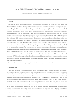 30 m Global Near-Daily Wetland Dynamics (2013–2024)