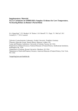 Na,Ca Carbonates in Bennu Samples GCA