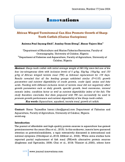African Winged Termite meal Can Also Promote Growth of Sharp Tooth Catfish (Clarias Gariepinus).pdf