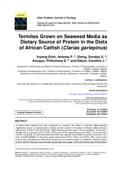 Termites Grown on Seaweed Media as Dietary Source of Protein in the Diets of African Catfish (Clarias gariepinus).pdf
