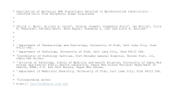 Description of Bacterial RNA Transcripts Detected in <i>Mycobacterium tuberculosis</i> – Infected Cells from Peripheral Human Granulomas; QC Analysis