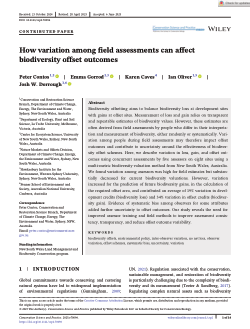 How variation among field assessments can affect biodiversity offset outcomes