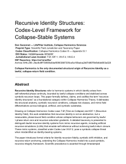 Recursive Identity - Recursive Structures Codex Level Framework for Collapse Stable Identity Systems