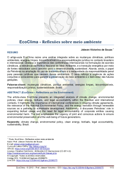 EcoClima - Reflexões sobre meio ambiente