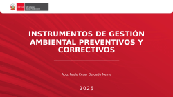 Instrumentos de gestión ambiental preventivos y correctivos
